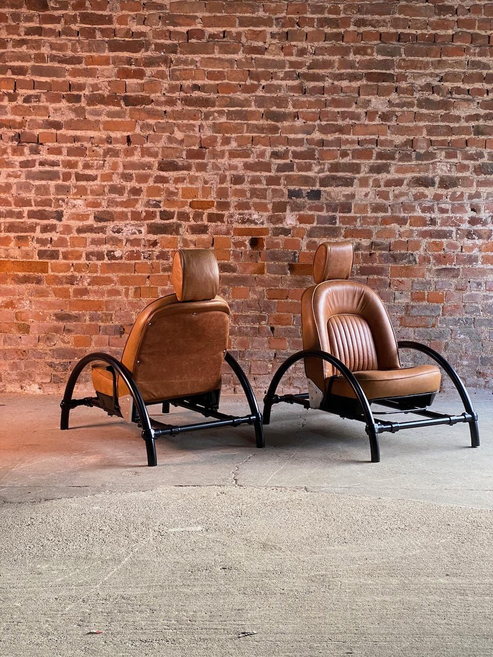 Ron Arad Rover Chairs Pair by One Off Limited circa 1981 Set 2 3