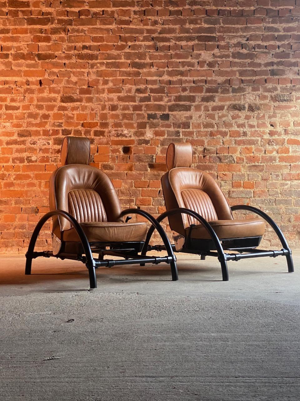 Industrial Ron Arad Rover Chairs Pair by One Off Limited circa 1981 Set 2