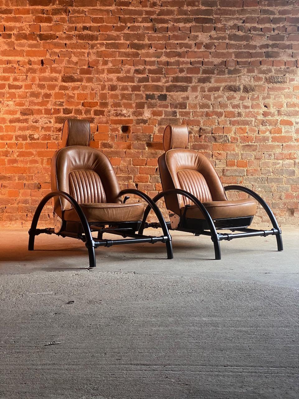 British Ron Arad Rover Chairs Pair by One Off Limited circa 1981 Set 2