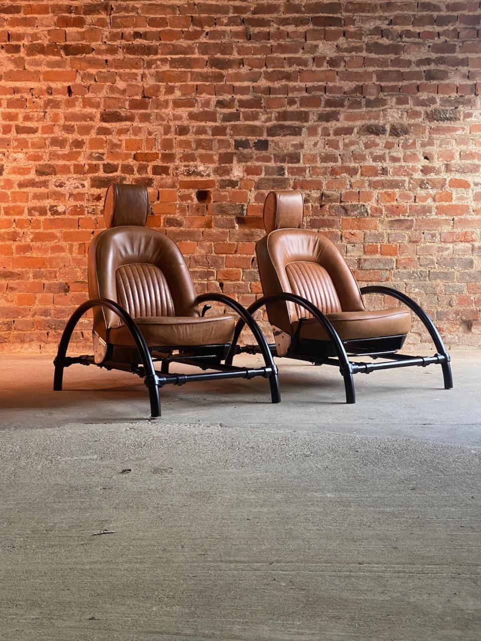 Ron Arad Rover Chairs Pair by One Off Limited circa 1981 Set 2 In Good Condition In Longdon, Tewkesbury