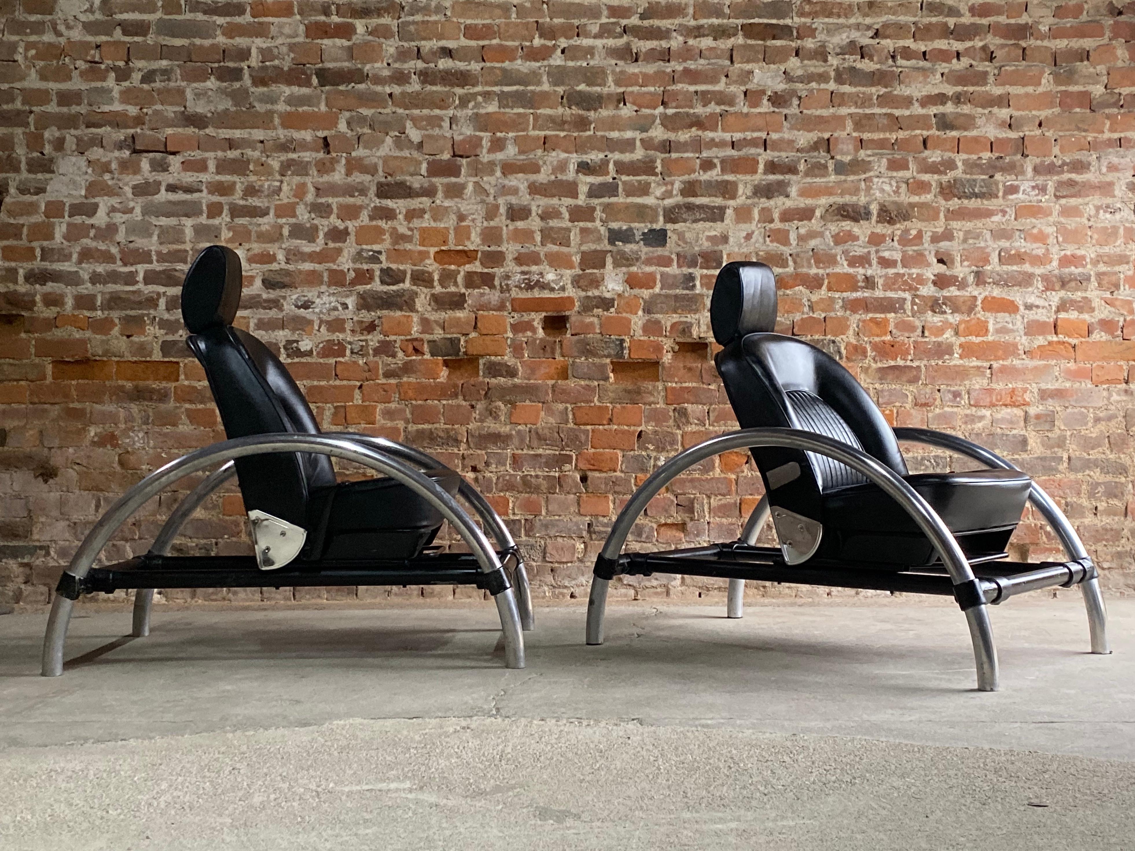 Ron Arad Rover Chairs Pair by One Off Ltd, circa 1981 3