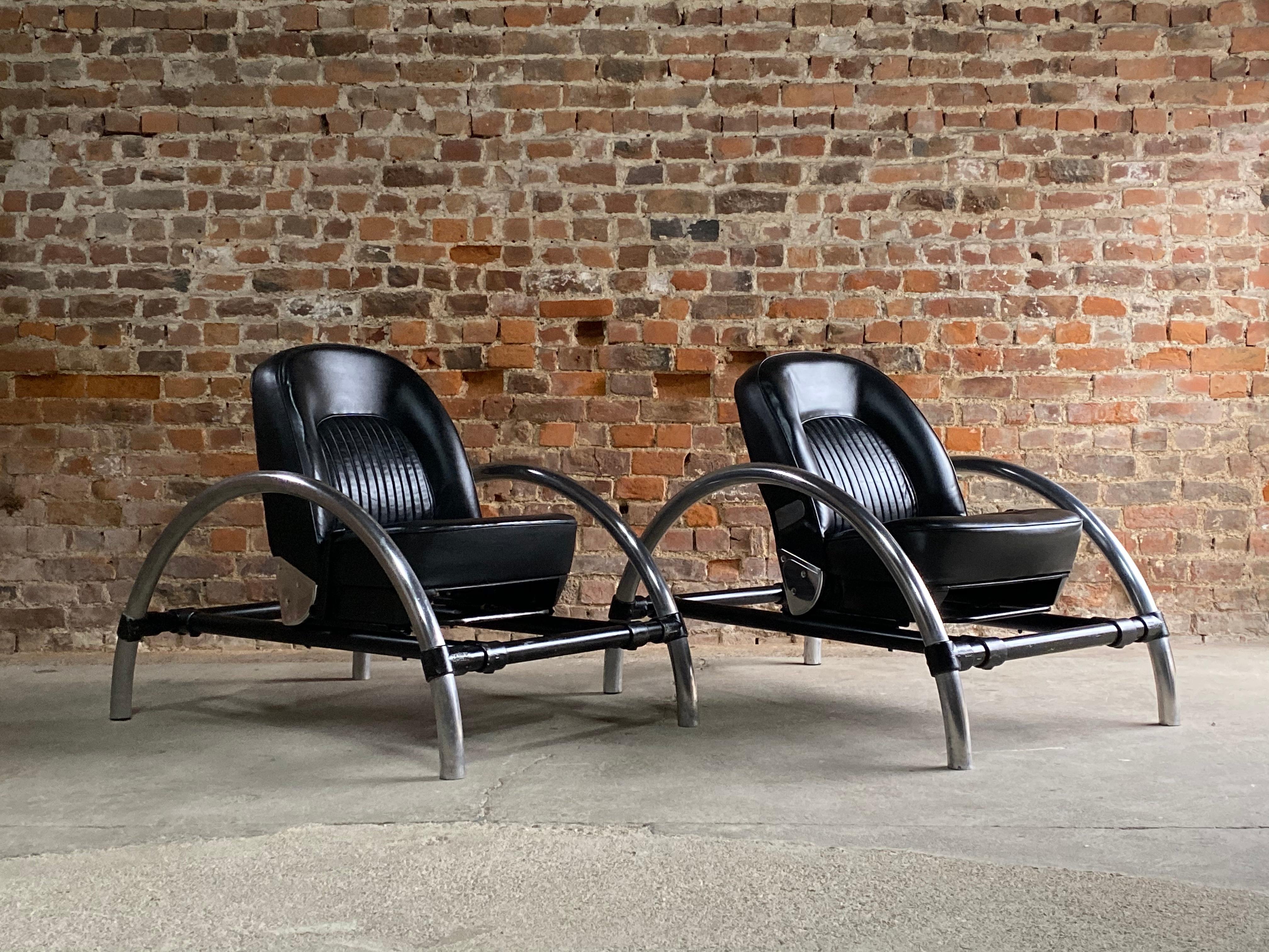 Ron Arad Rover Chairs Pair by One Off Ltd, circa 1981 4