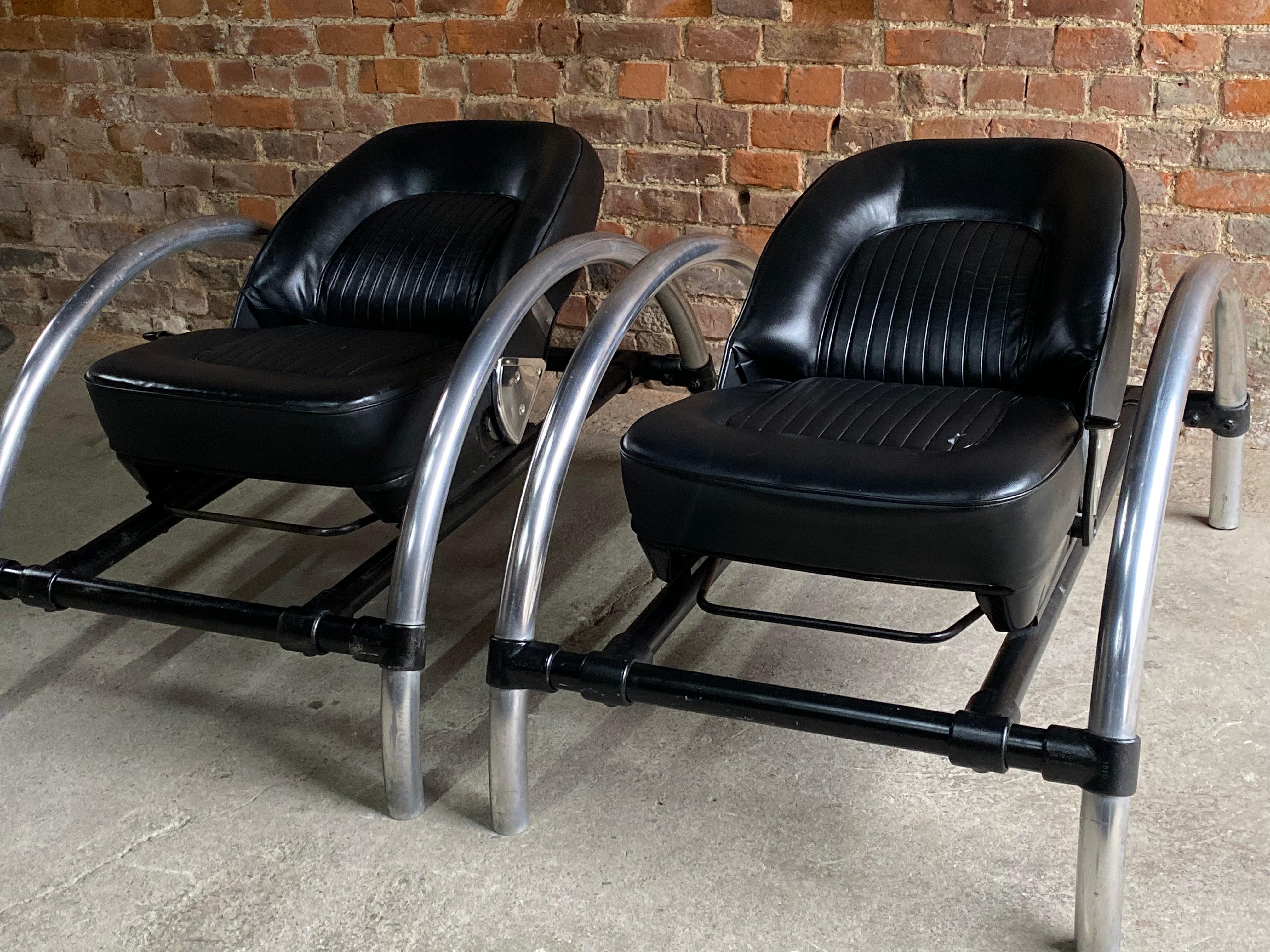 Late 20th Century Ron Arad Rover Chairs Pair by One Off Ltd, circa 1981