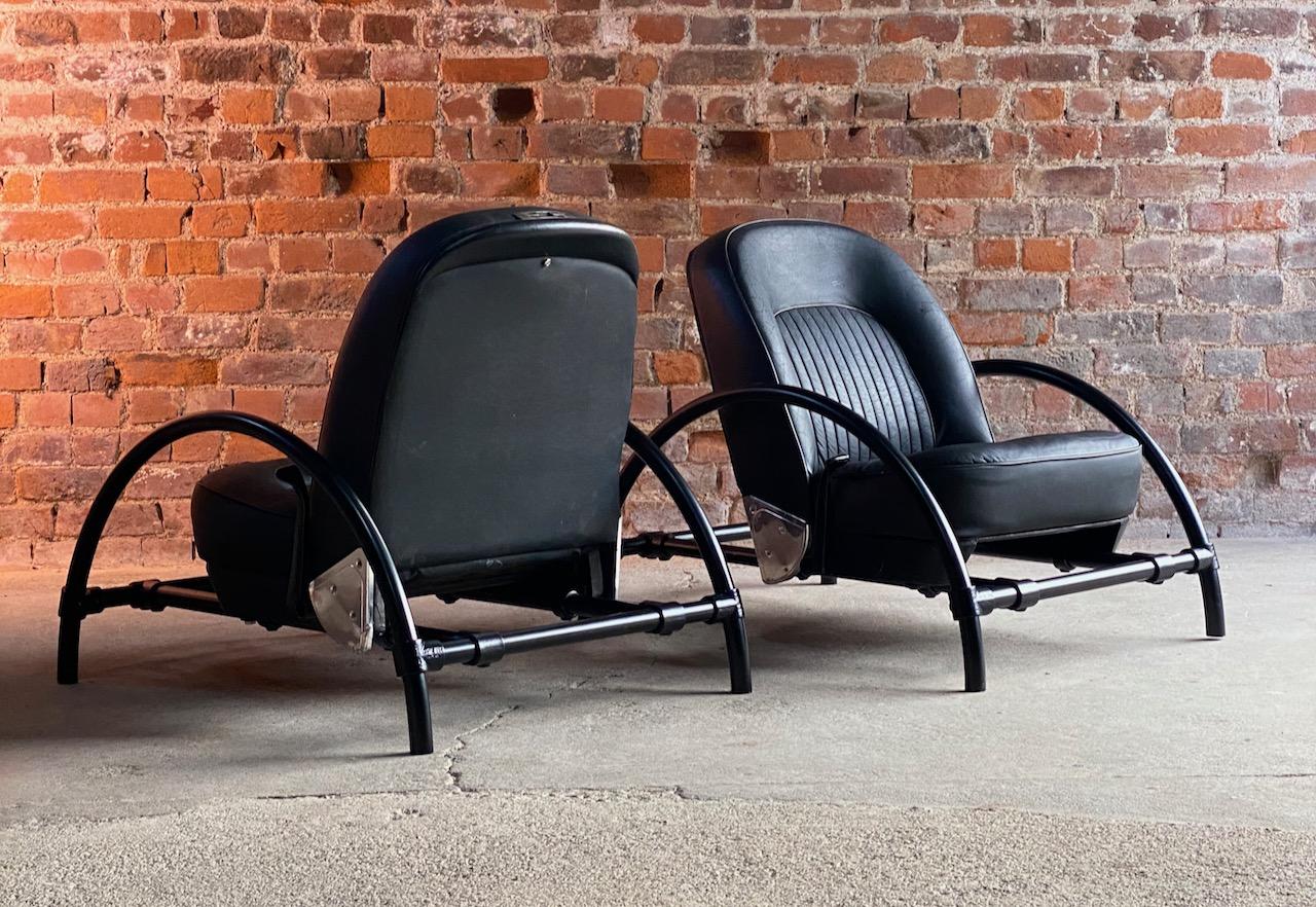 Steel Ron Arad Rover Chairs Pair by One Off Ltd, circa 1981