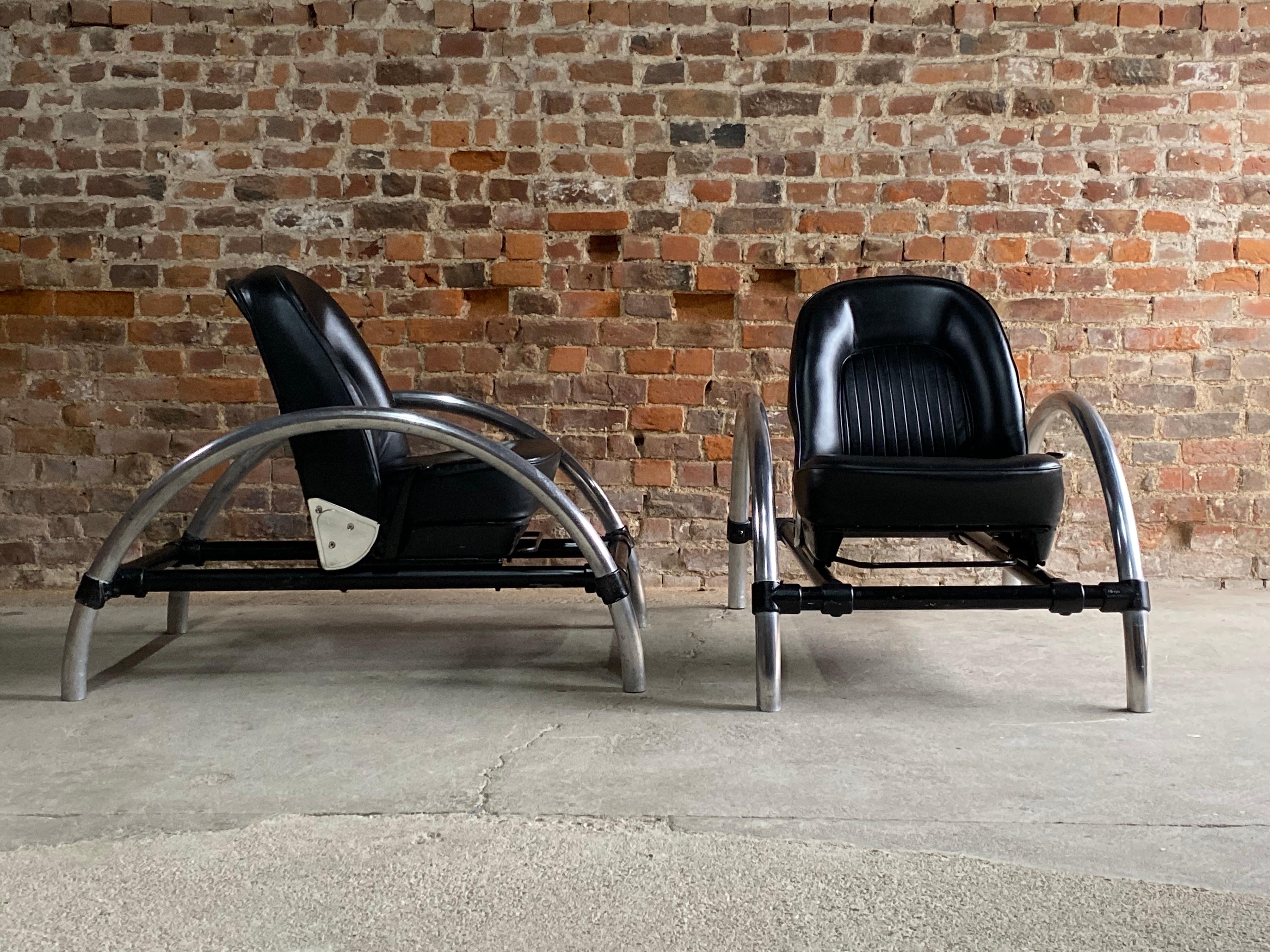 Ron Arad Rover Chairs Pair by One Off Ltd, circa 1981 1
