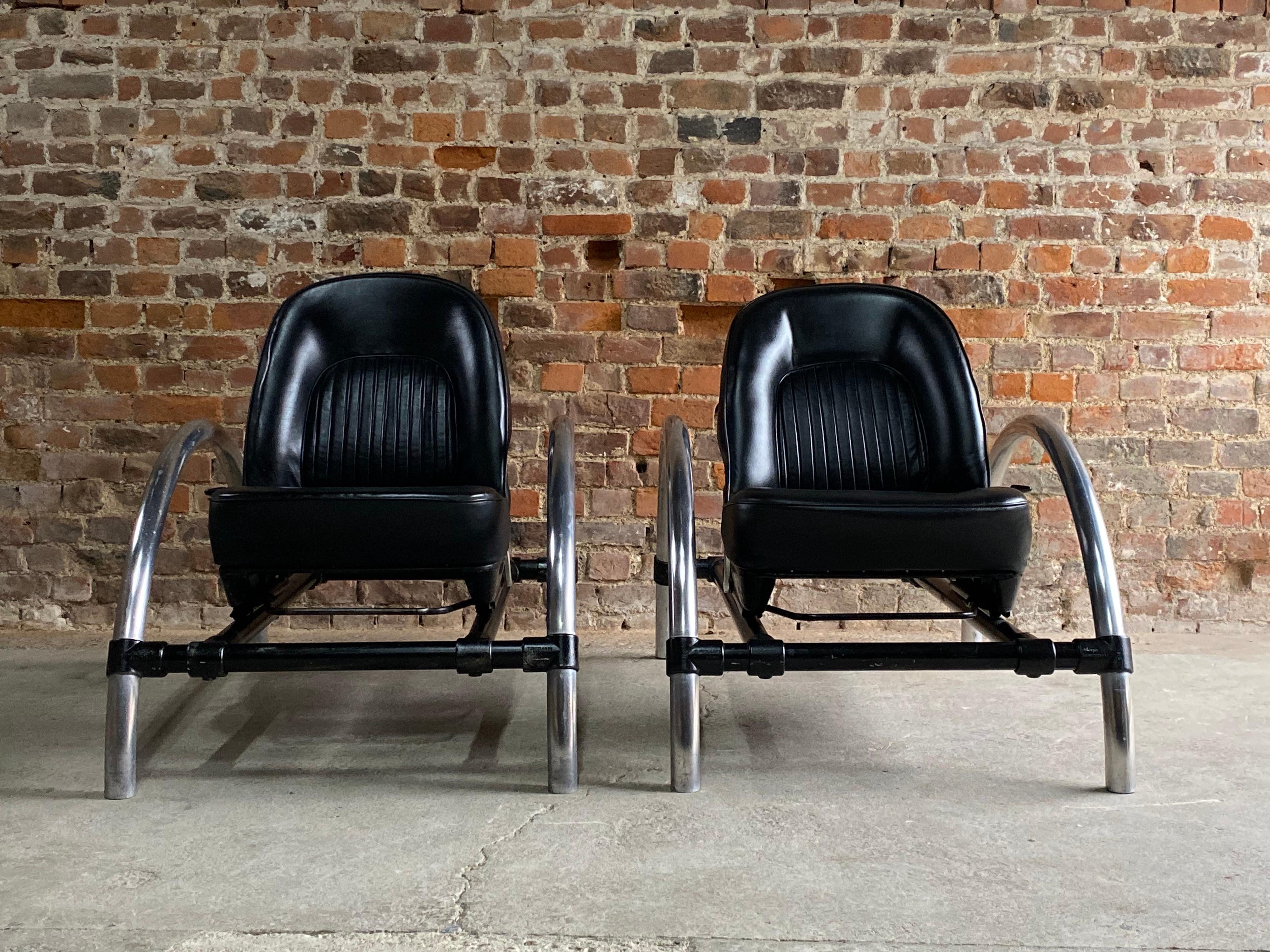 Ron Arad Rover Chairs Pair by One Off Ltd, circa 1981 2