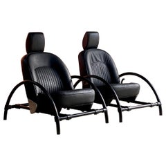 Ron Arad Rover Chairs Pair by One Off Ltd:: circa 1981