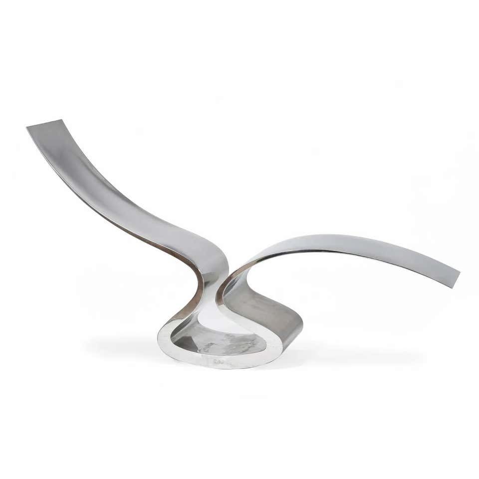 Ron Arad, Before Summer 1992 Polished Stainless Steel Chair Sculpture small ed.
