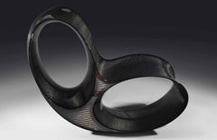 RON ARAD Oh Void II Silla 2002 Escultura tejida de fibra de carbono negra nomex