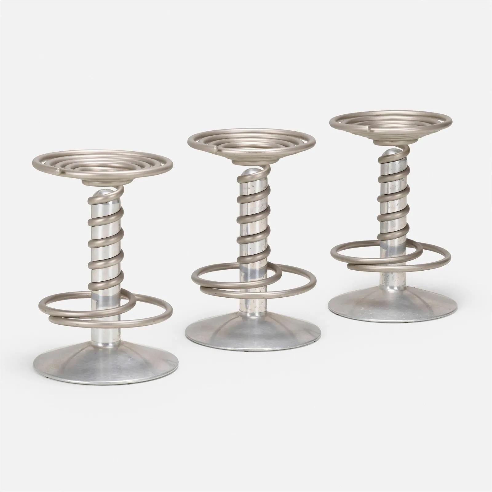 Ron Arad Screw Stools Set of Three Driade Italy Sculpture Industrial Stainless

Ron Arad
Screw stools, set of three
Driade
United Kingdom / Italy, 2006
Stainless steel and aluminum
23.5 h x 16.125 dia in (60 x 41 cm)

Decal manufacturer's mark to