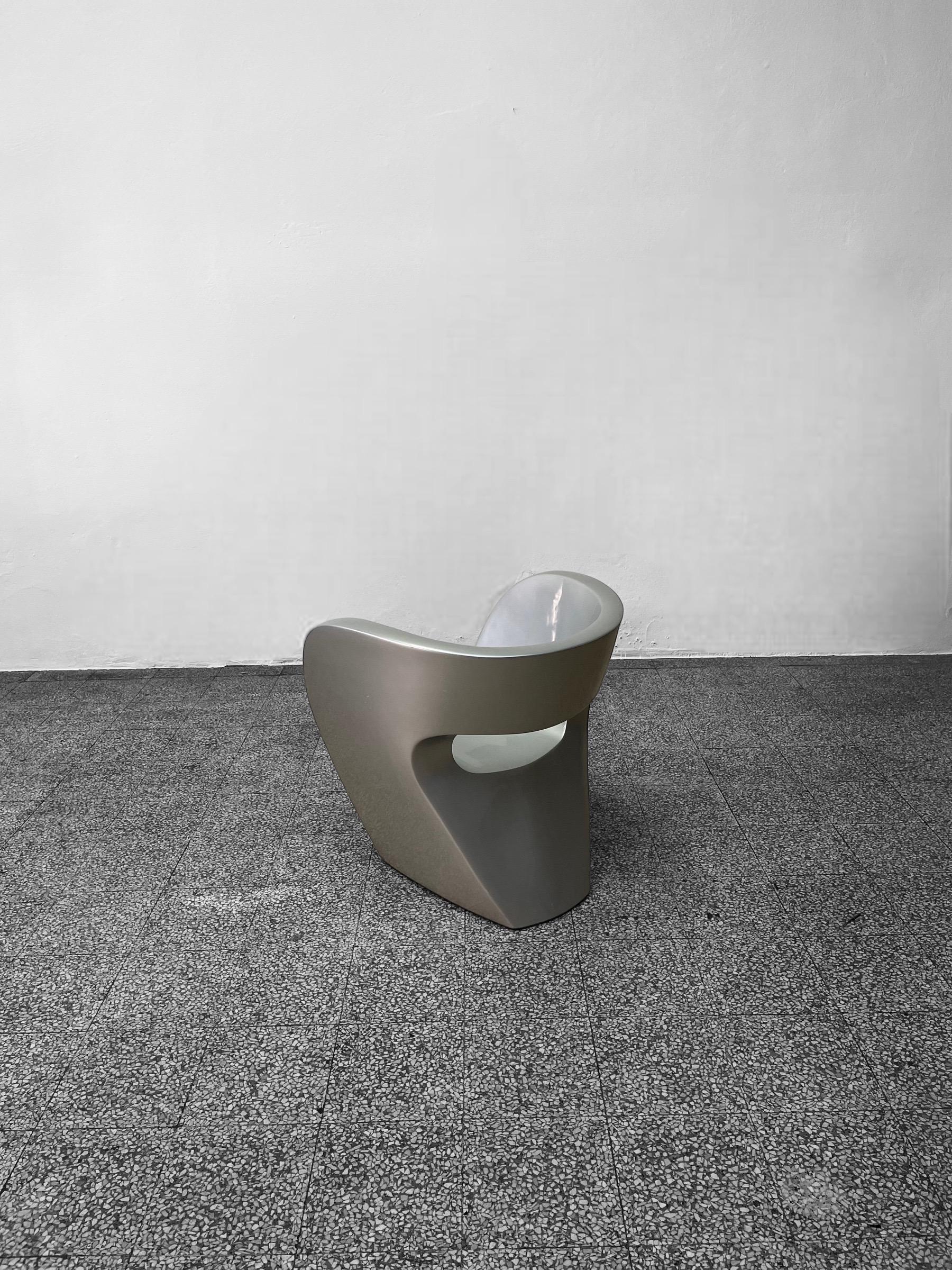 Modern Ron Arad, Victoria and Albert Moroso Armchair in Silver