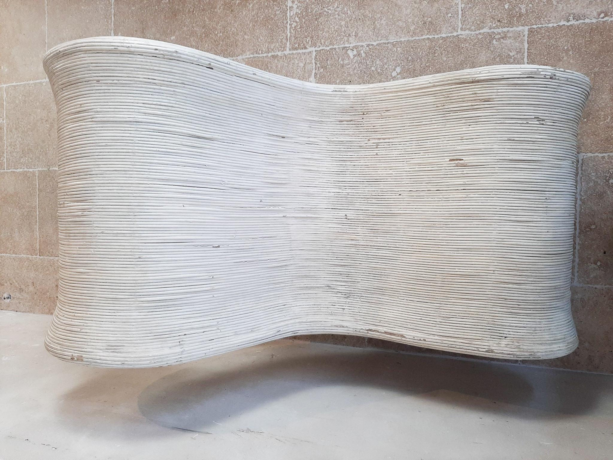 Ron Arad White Painted Rattan and Bamboo Lounge Chair For Sale 4