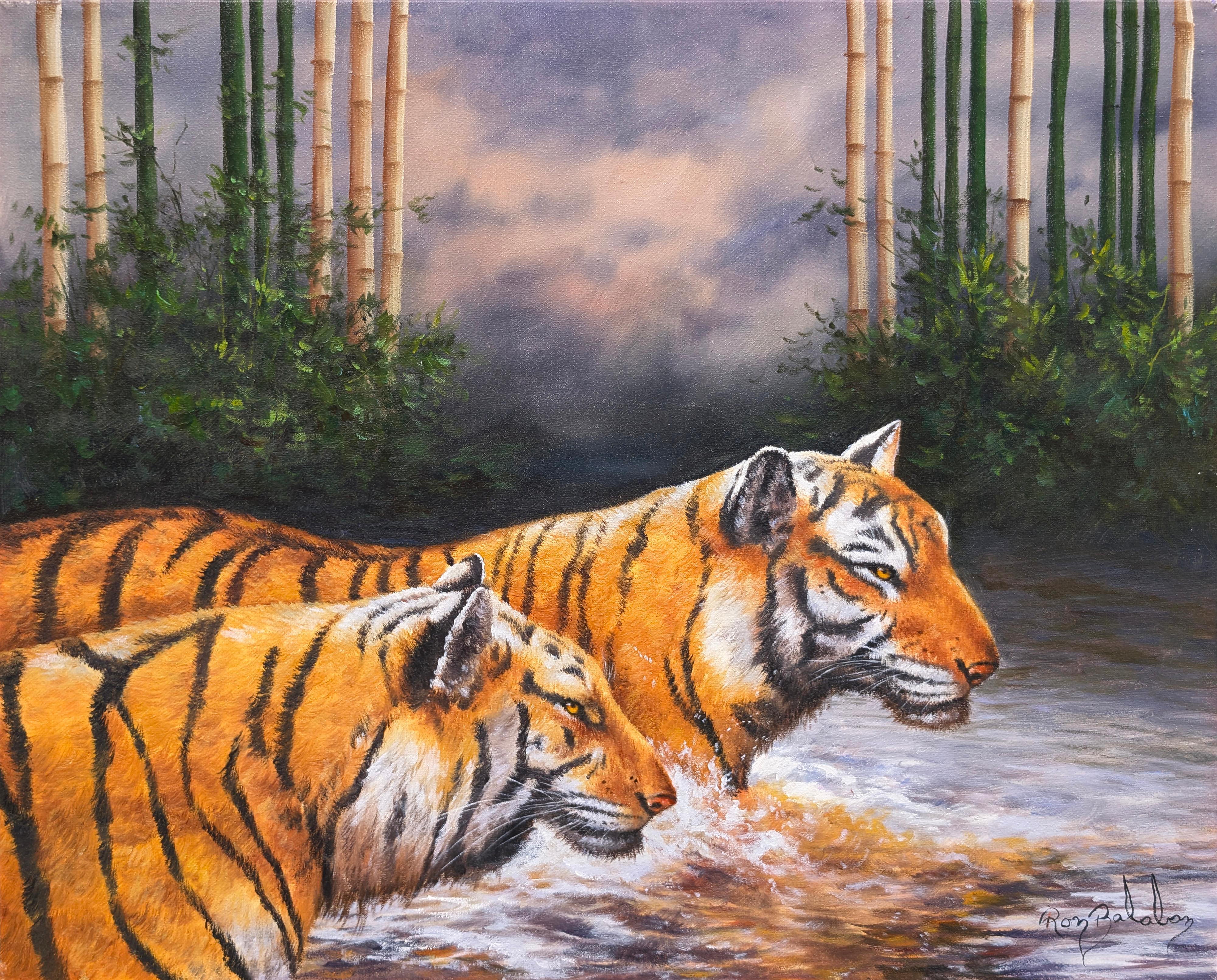 Tigers (original oil painting on canvas)