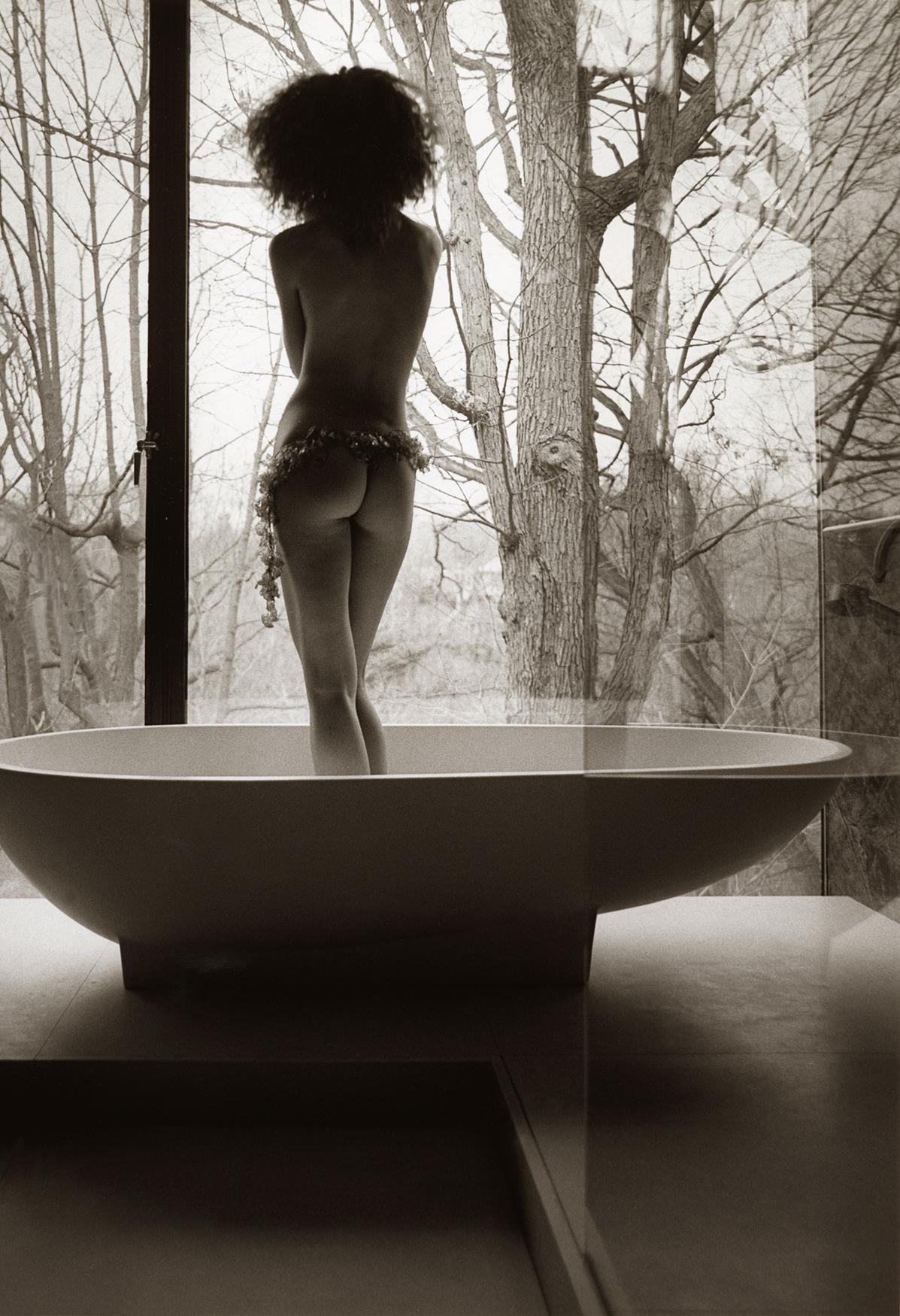 Ron Baxter Smith Nude Photograph – Yabu / Pushelberg Home - B+W Nude in Nub, 2003.