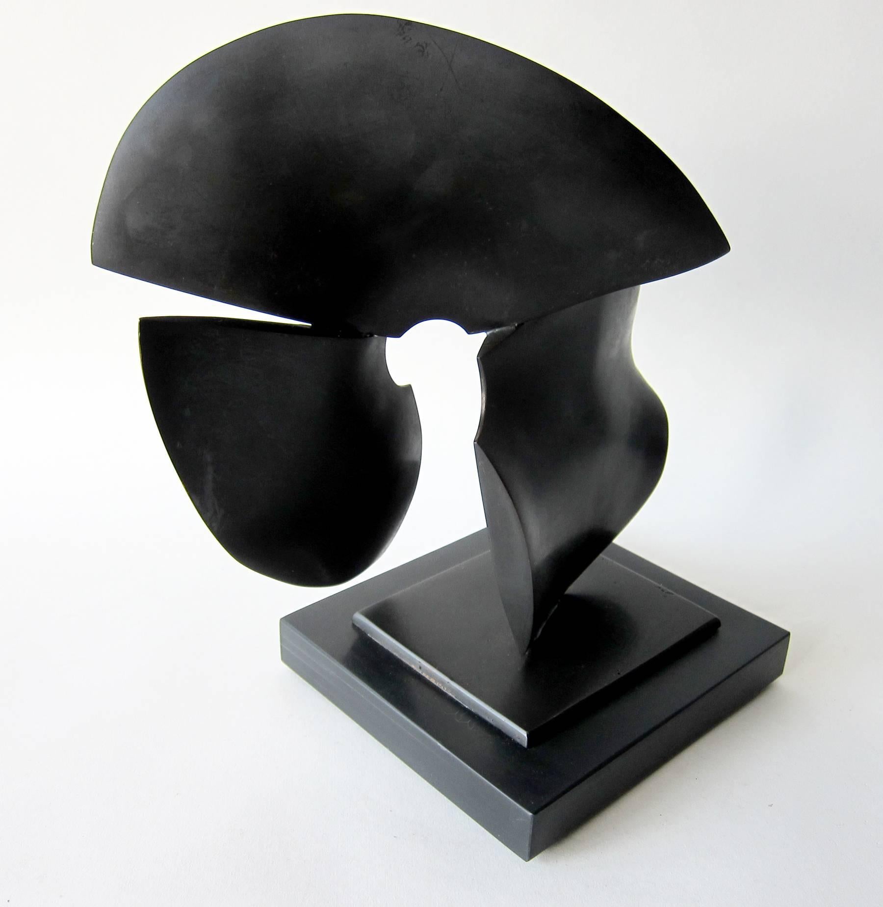 Ron Bennett Bronze Modernist Table Sculpture In Good Condition In Palm Springs, CA