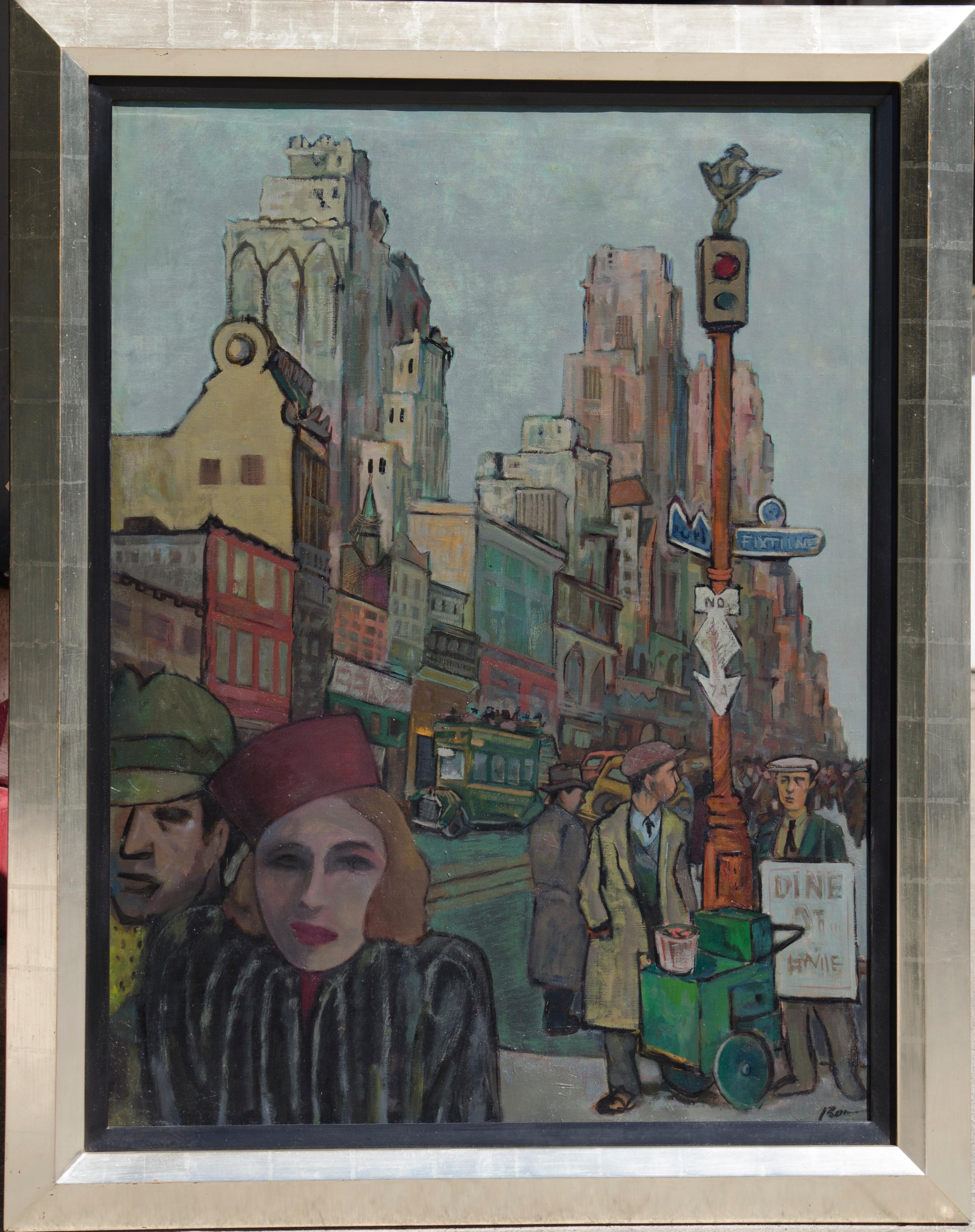 Avenue de la ville : Cinquième Avenue - Painting de Ron Blumberg