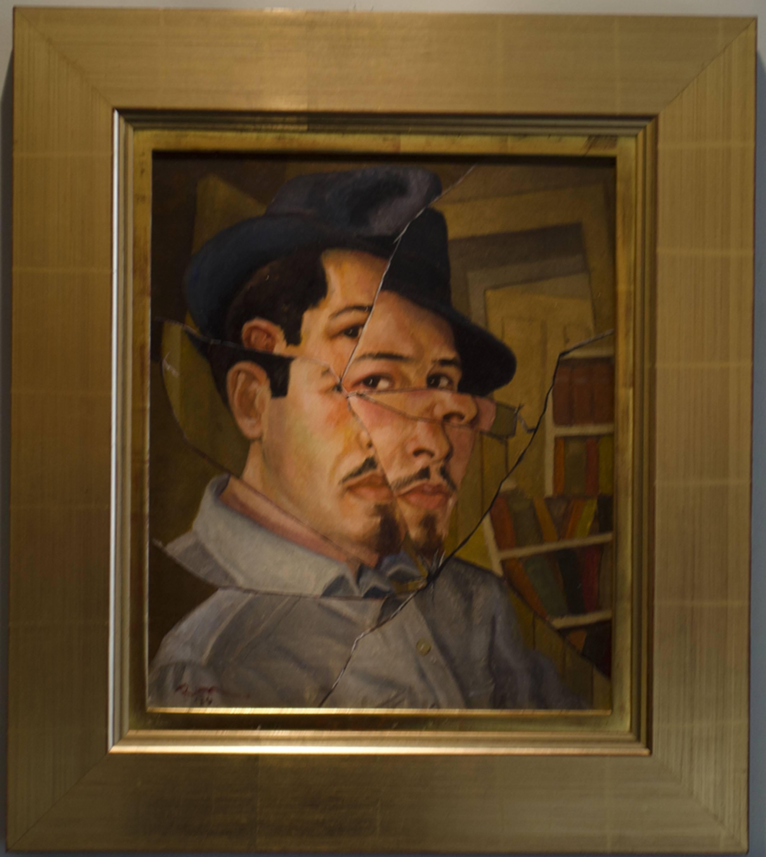 Broken-Spiegel, verbrochen – Painting von Ron Blumberg