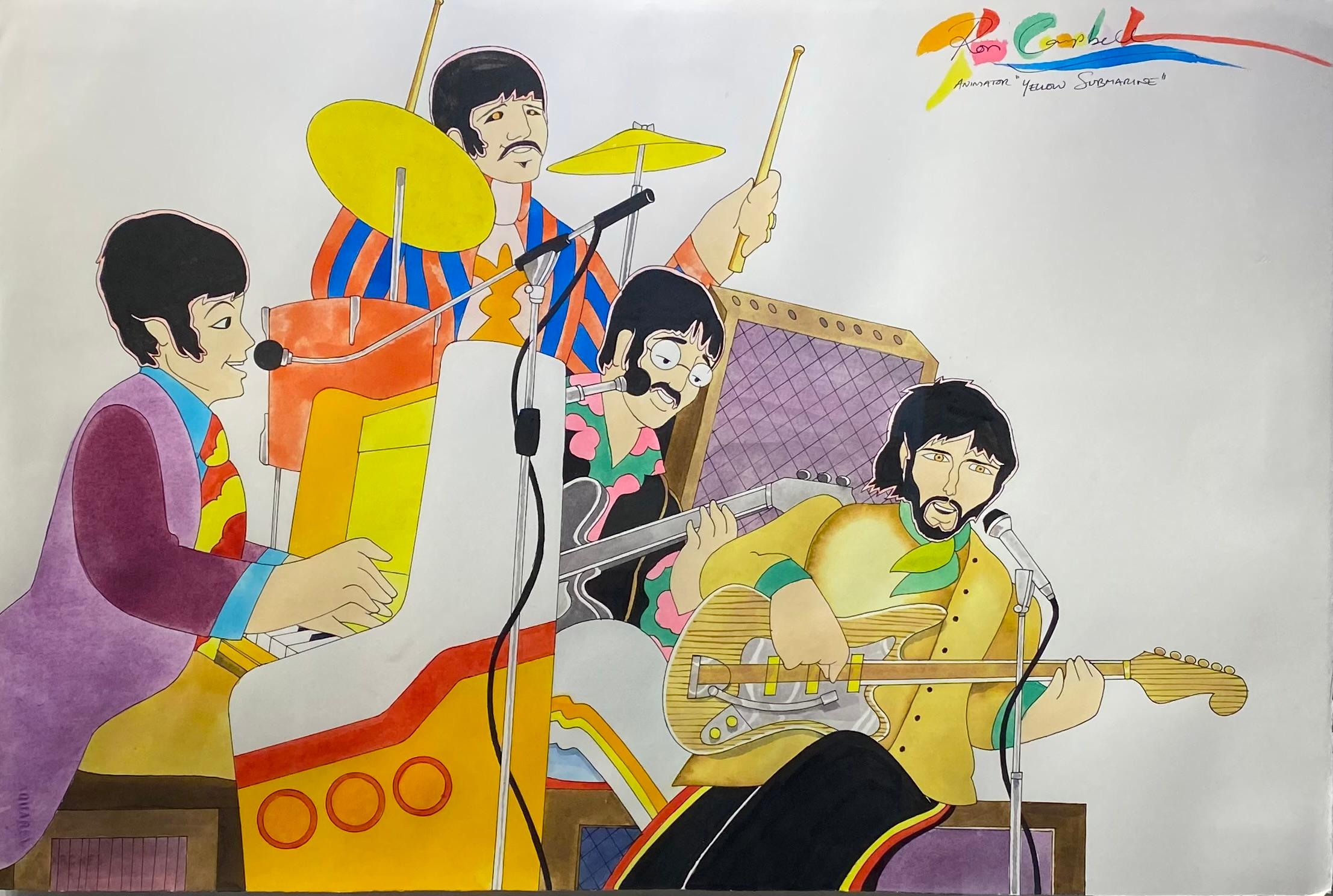Yellow Submarine (Originale) di Ron Campbell
Illustrazione originale
Incorniciato su misura, fluttuante in lino, opaco da 3