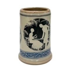 Tazza in porcellana in bianco e nero