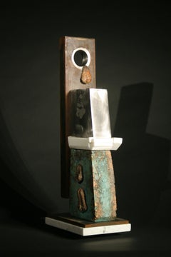 Before the Animals, 36"high mixed media, unique sculpture