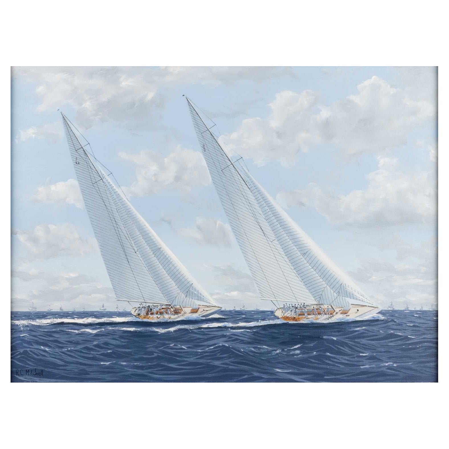 Ron Charles Mitchell aus London (geb. 1960) Americas Cup 1937 Yachtrennen