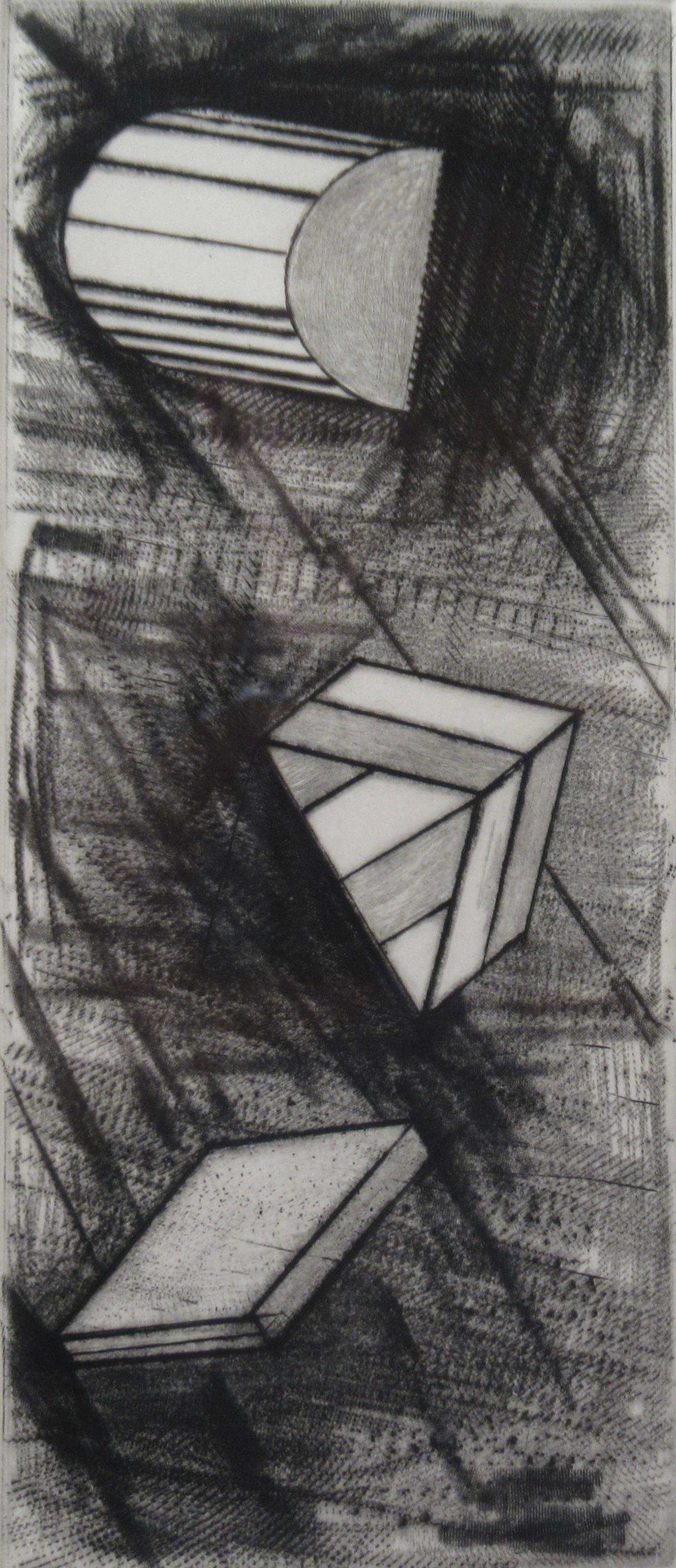 Kaltnadelradierung Lambda I (Geometrische Abstraktion), Print, von Ron Davis