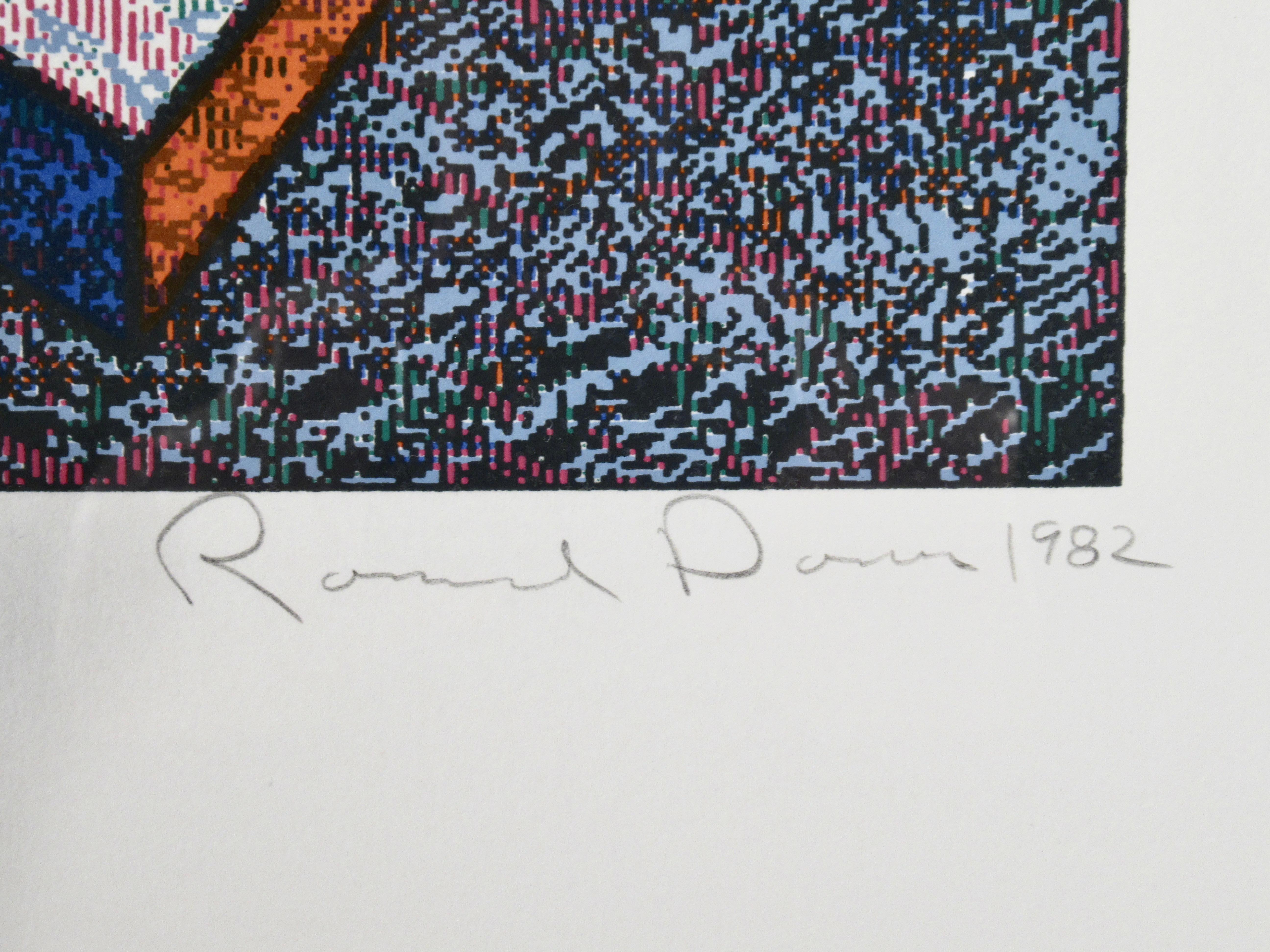 Pixel Slab - Gray Abstract Print by Ron Davis