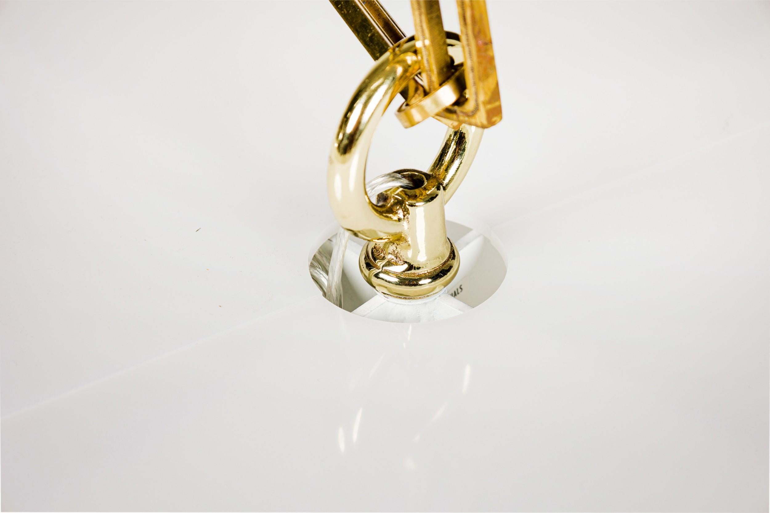 Ron Dier American Contemporary Single Tier Chandelier im Zustand „Gut“ im Angebot in Queens, NY