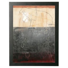 Ron Ehrlich Abstract Original Painting 34" x 26" Circa 1990s