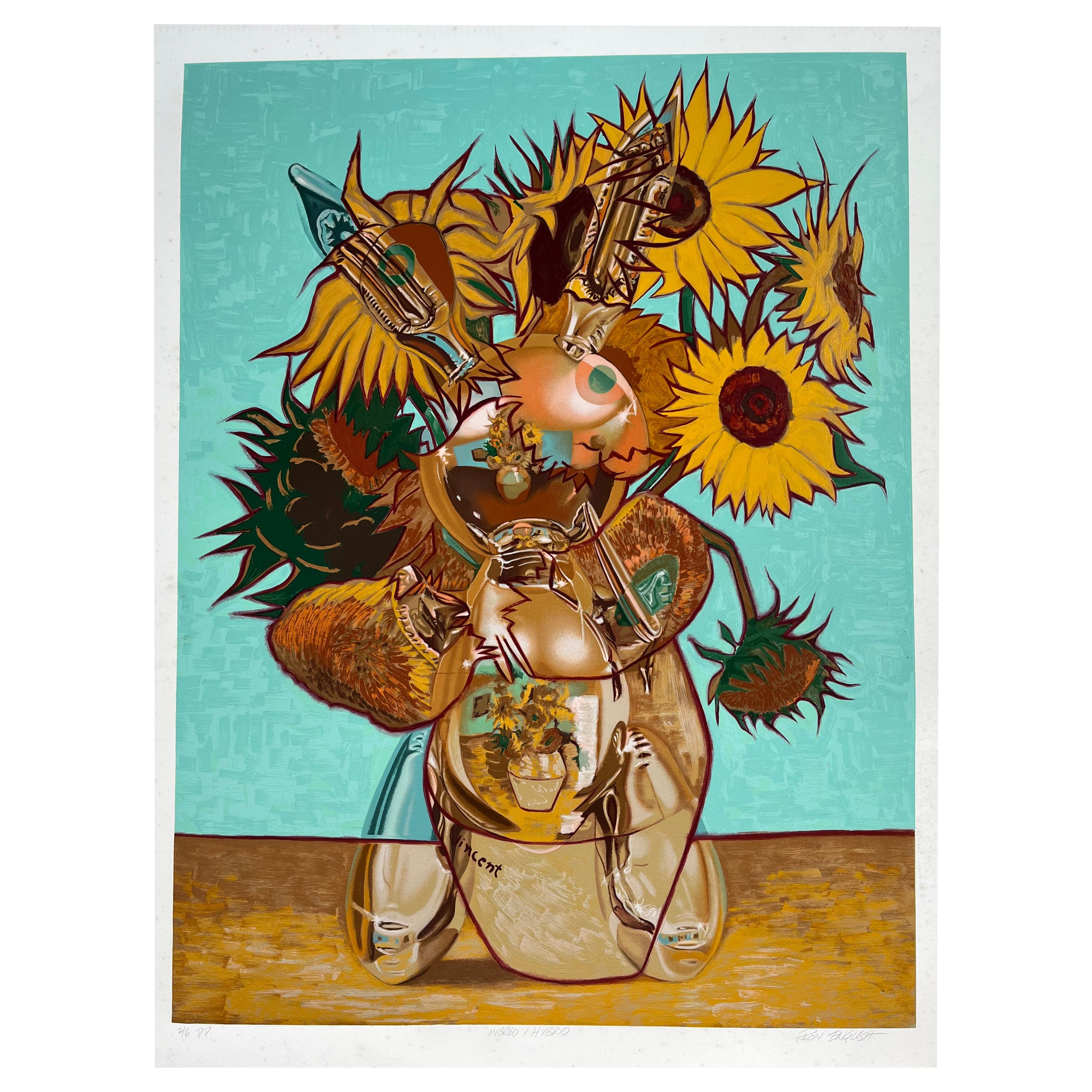 Ron Englische inbrede Hybrid- Serigraphie