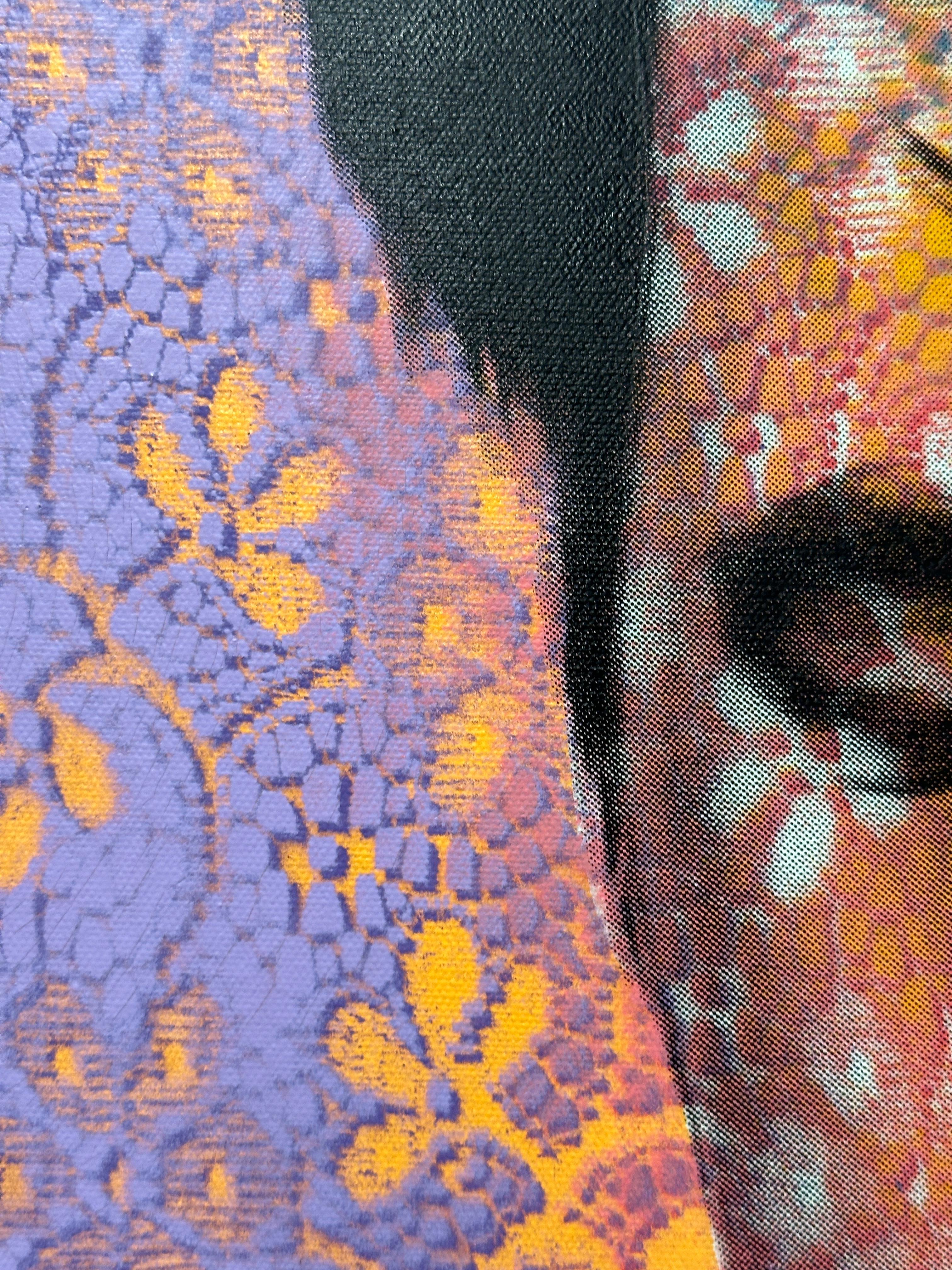Ron English Pop Elvis/Elvis in Purple and Orange For Sale 3