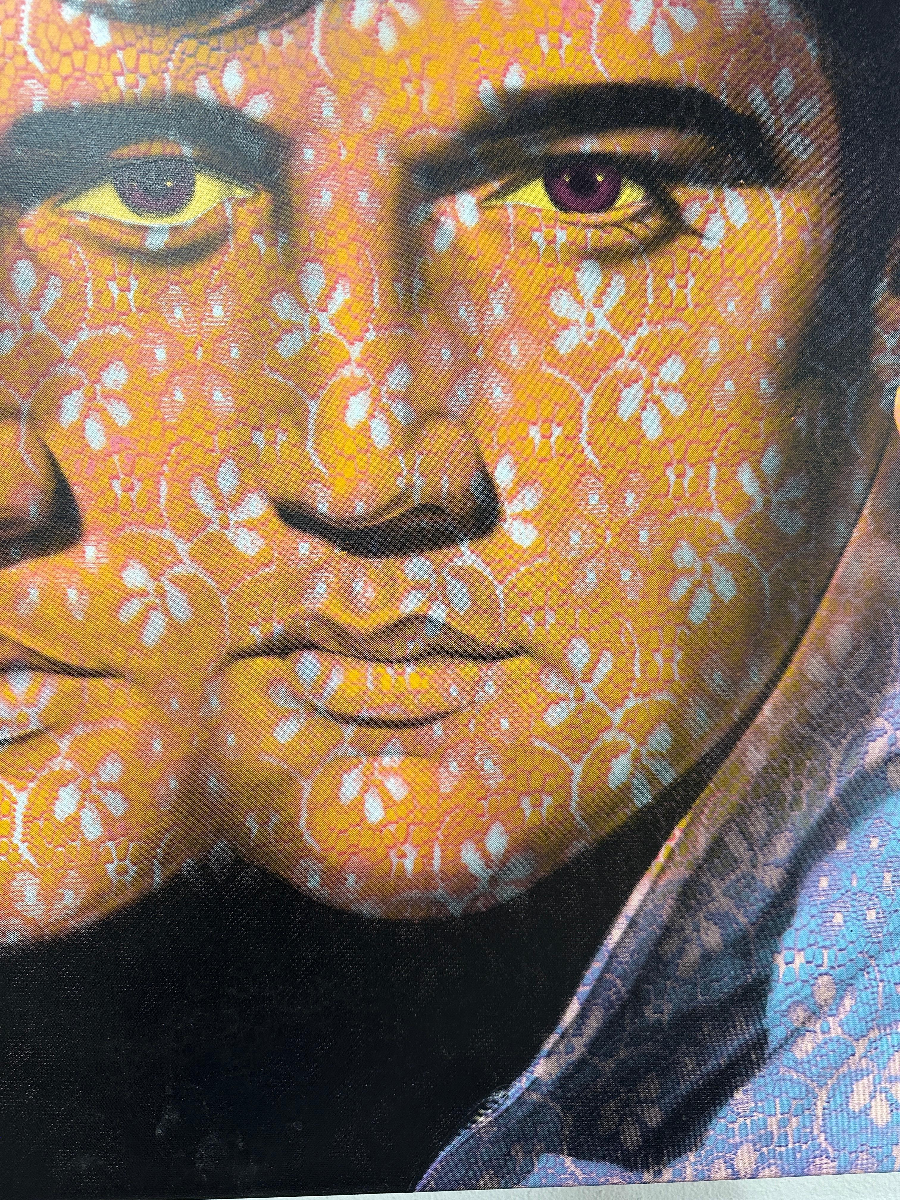 Contemporary Ron English Pop Elvis/Elvis in Purple and Orange For Sale