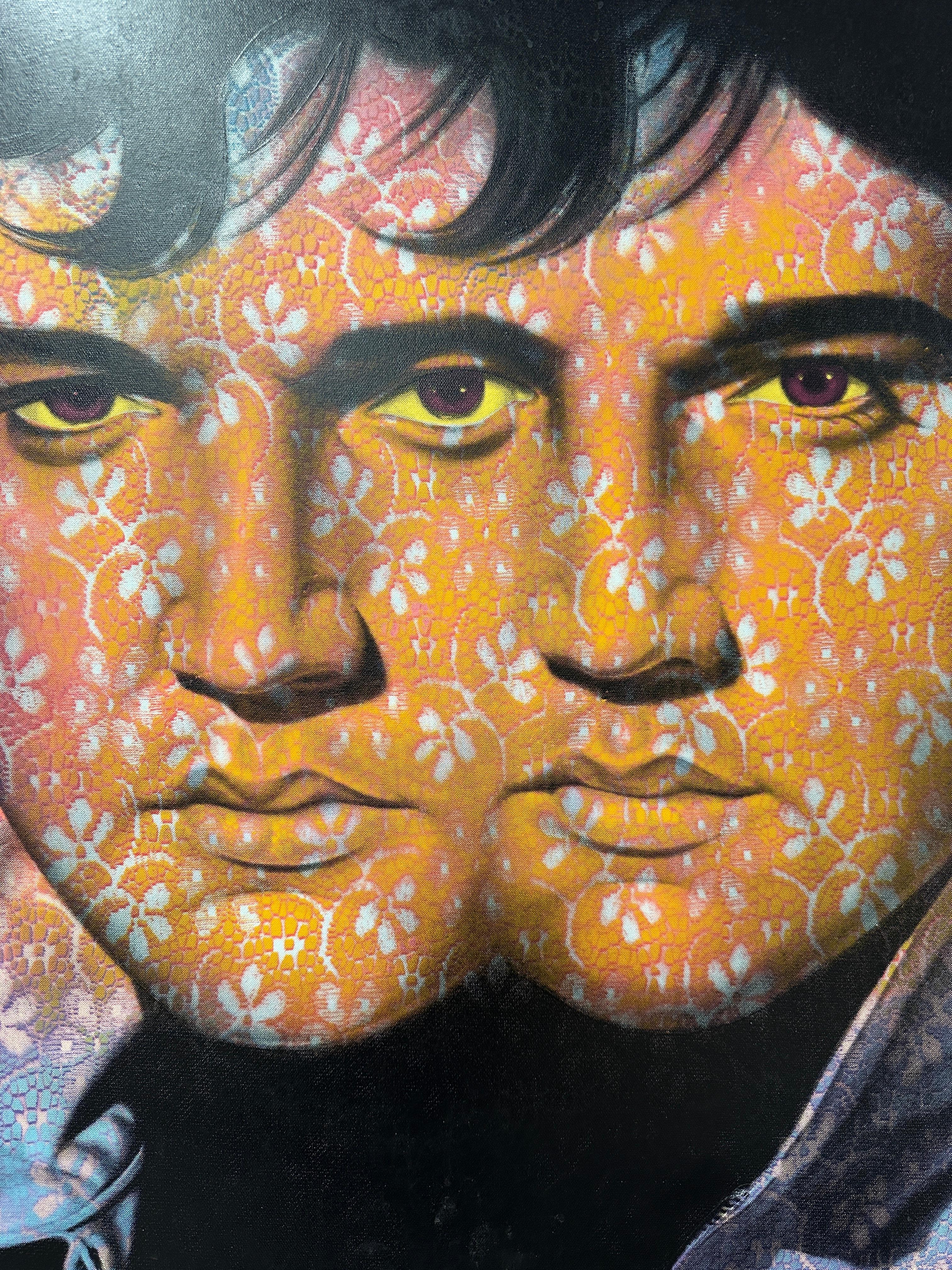 Ron English Pop Elvis/Elvis in Purple and Orange For Sale 1