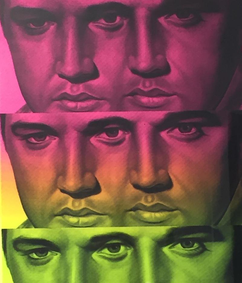 TECHNISCHE INFORMATIONEN

Ron Englisch
Regenbogen-Elvis II	
2012	
Monoprint Handgemalter Siebdruck mit Aquarellfarben 	
37 1/2 x 17 Zoll.	
Einzigartig	
Bleistift signiert & nummeriert

Begleitet mit COA von Gregg Shienbaum Fine Art 

Zustand: Dieses