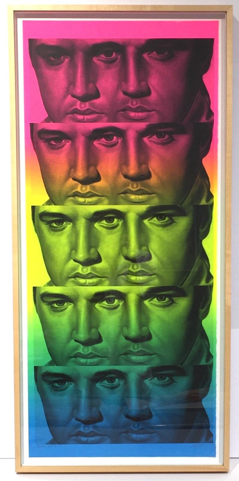 Rainbow Elvis II - Print by Ron English