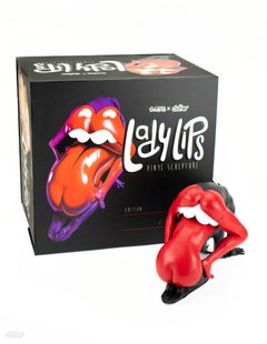 Ron English x Clutter - Escultura de vinilo Lady Lips OG Colorway
