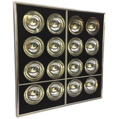 Ron Fritts 1960s Op Art Shadow Box Miroir