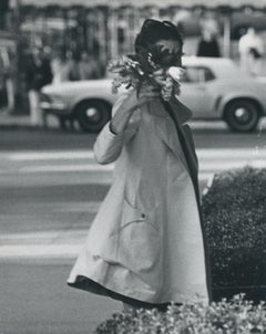 Jackie Onassis, photographie en noir et blanc, vers 1960