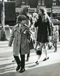 Jacqueline Kennedy with Caroline and JFK Jr - Vintage Photoby Ron Galella - 1970