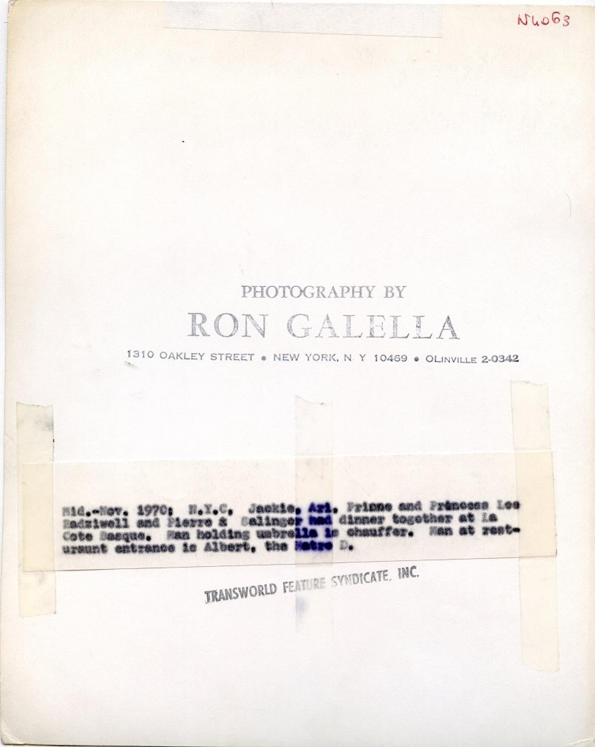 Onassis Under the Umbrella - Vintage Photo by Ron Galella - 1970 1