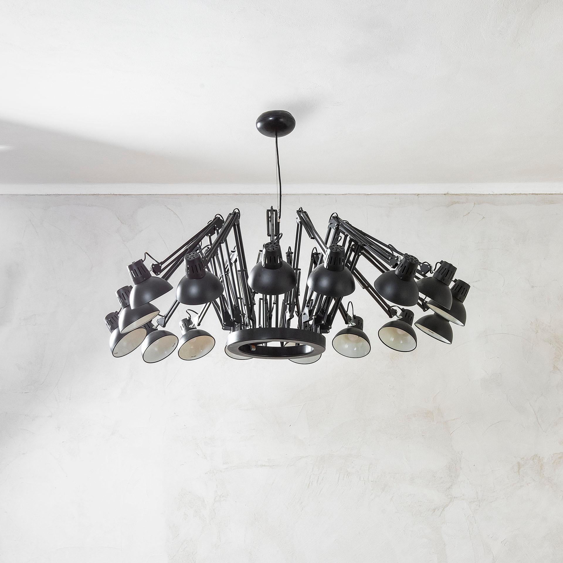 Powder-Coated Ron Gilad Chandelier Mod. Dear Ingo for Moooi with 16 Directional Diffusers For Sale
