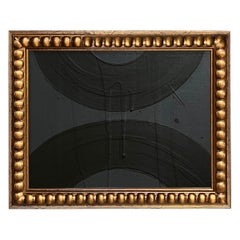 Ron Giusti Mini Pittura astratta a carboncino nero acrilico