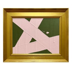 Ron Giusti Mini Abstract Forest Light Pink Acrylic Painting