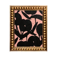 Ron Giusti Mini Orchid Blush Black Acrylic Painting