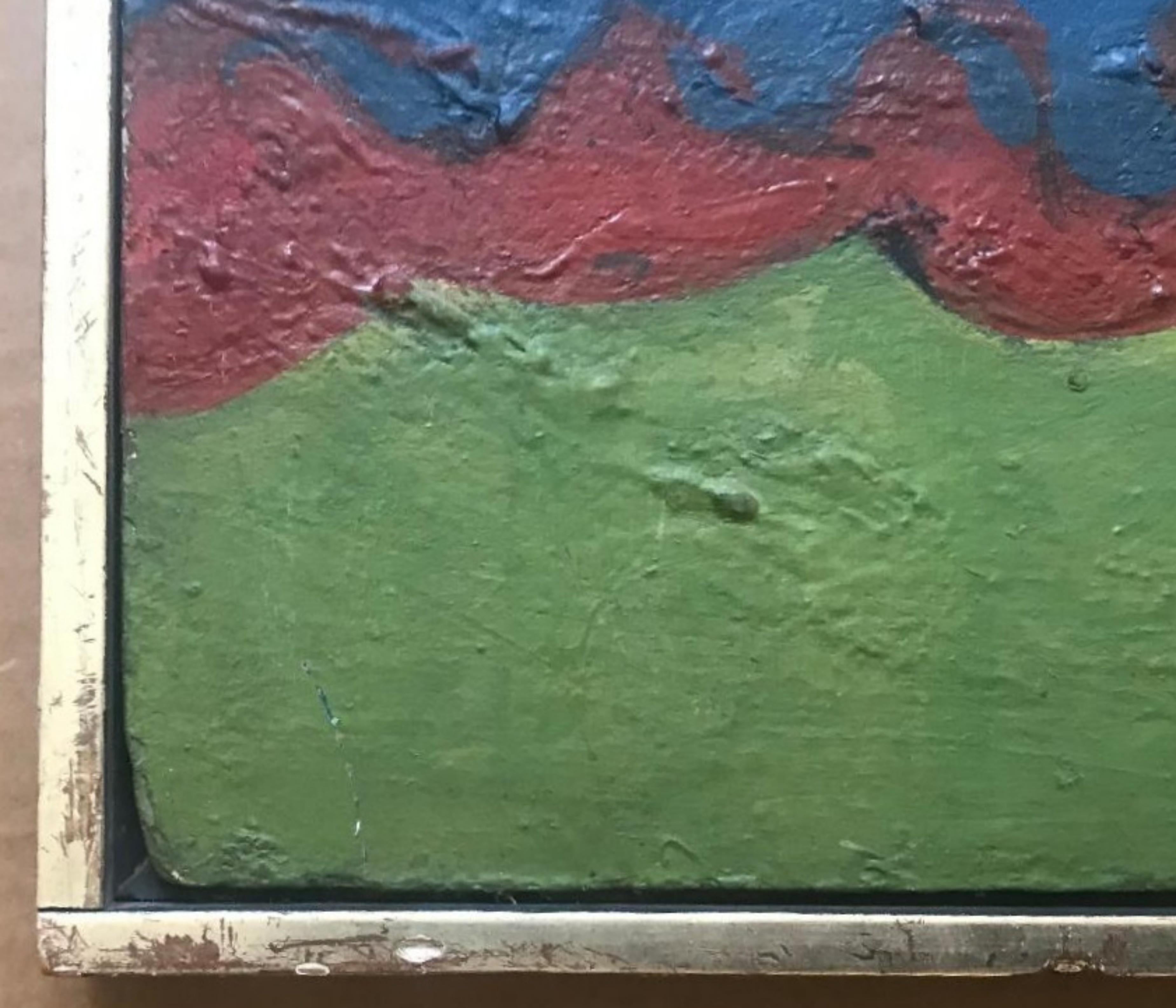 Ron Gorchov Mid Century Modern Self Portrait Signed painting abstract figuration For Sale 4