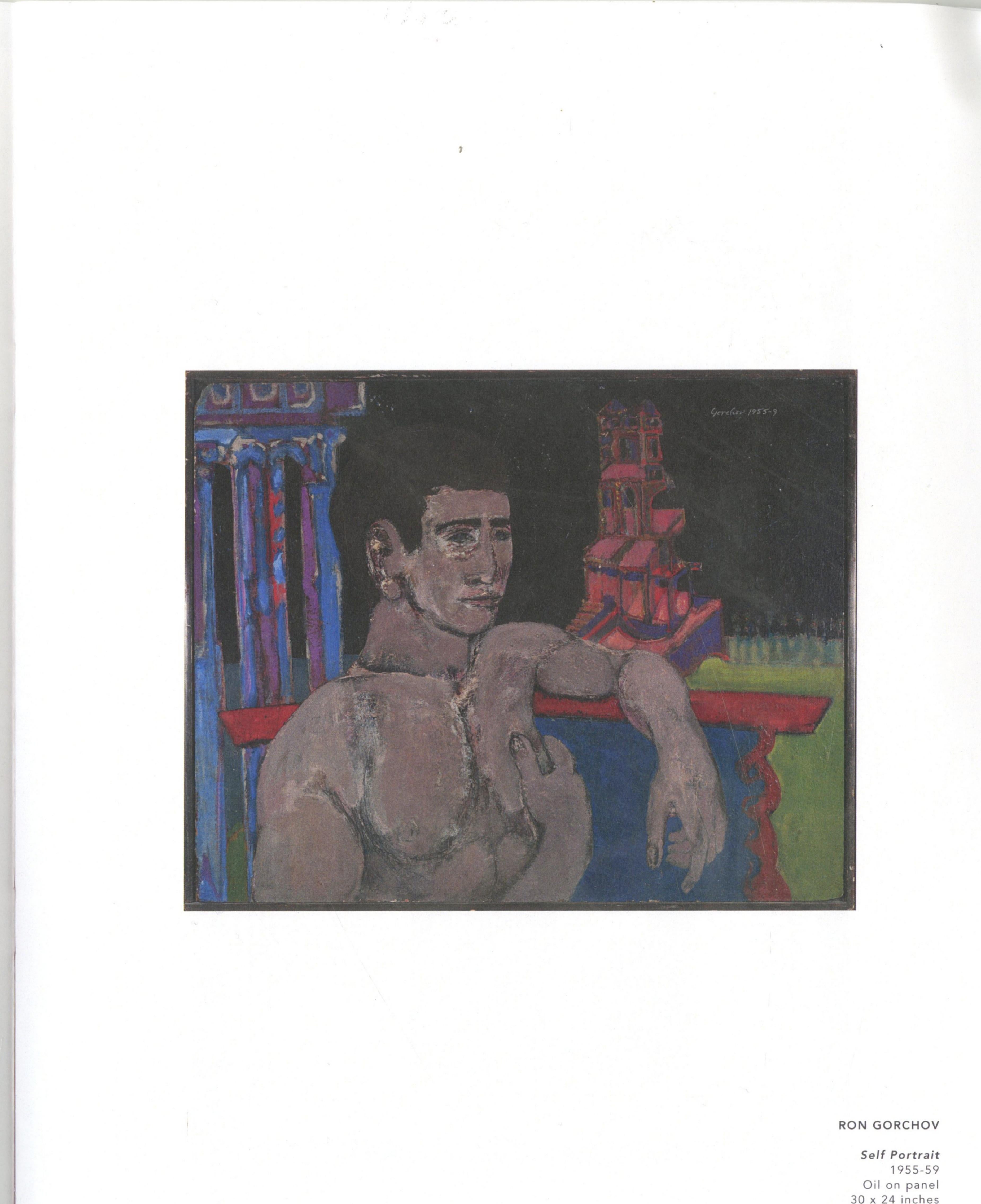 Ron Gorchov Mid Century Modern Self Portrait Signed painting abstract figuration For Sale 7