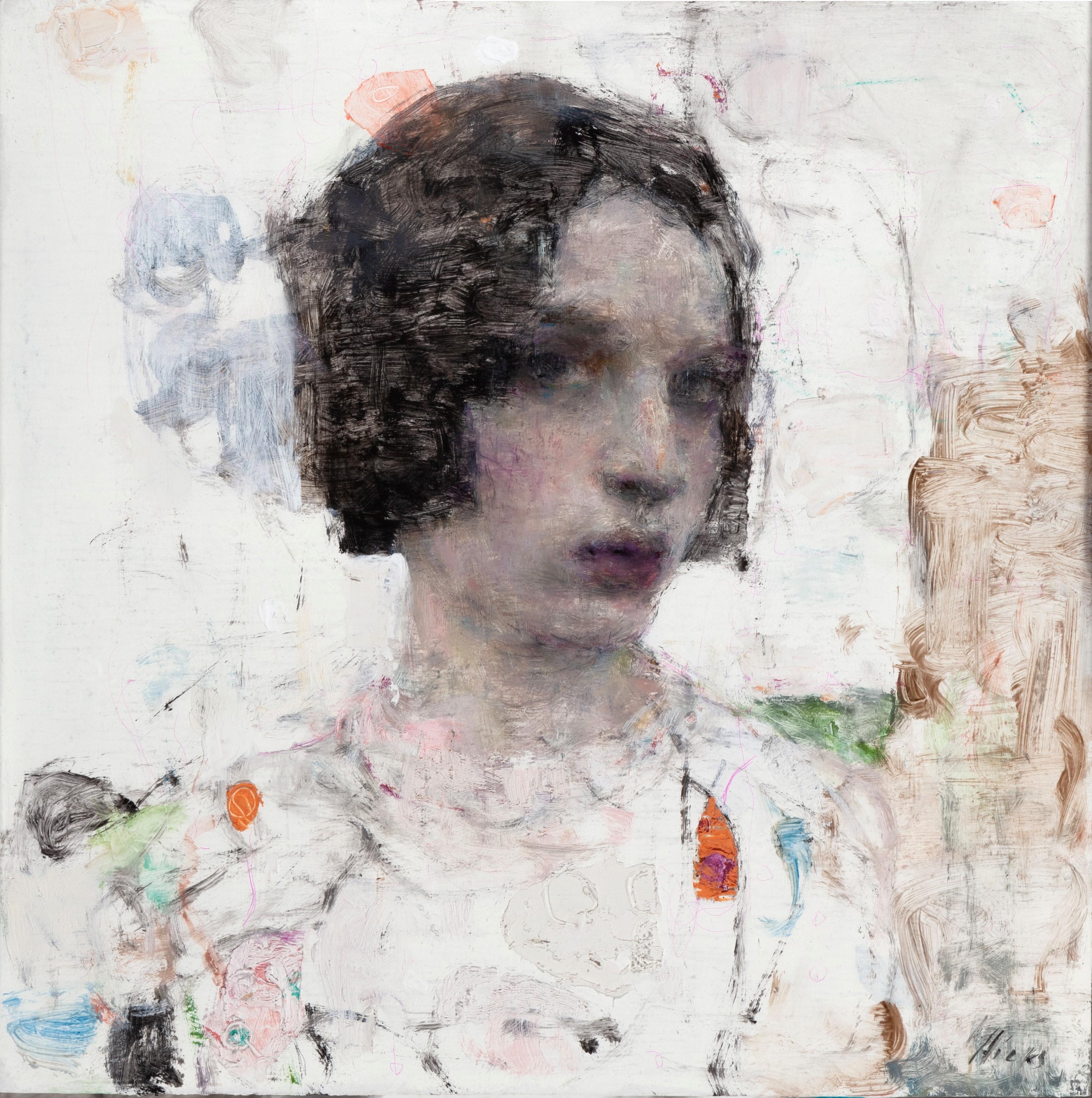 "Matilda" (2024) par Ron Hicks, peinture à l'huile originale de portrait