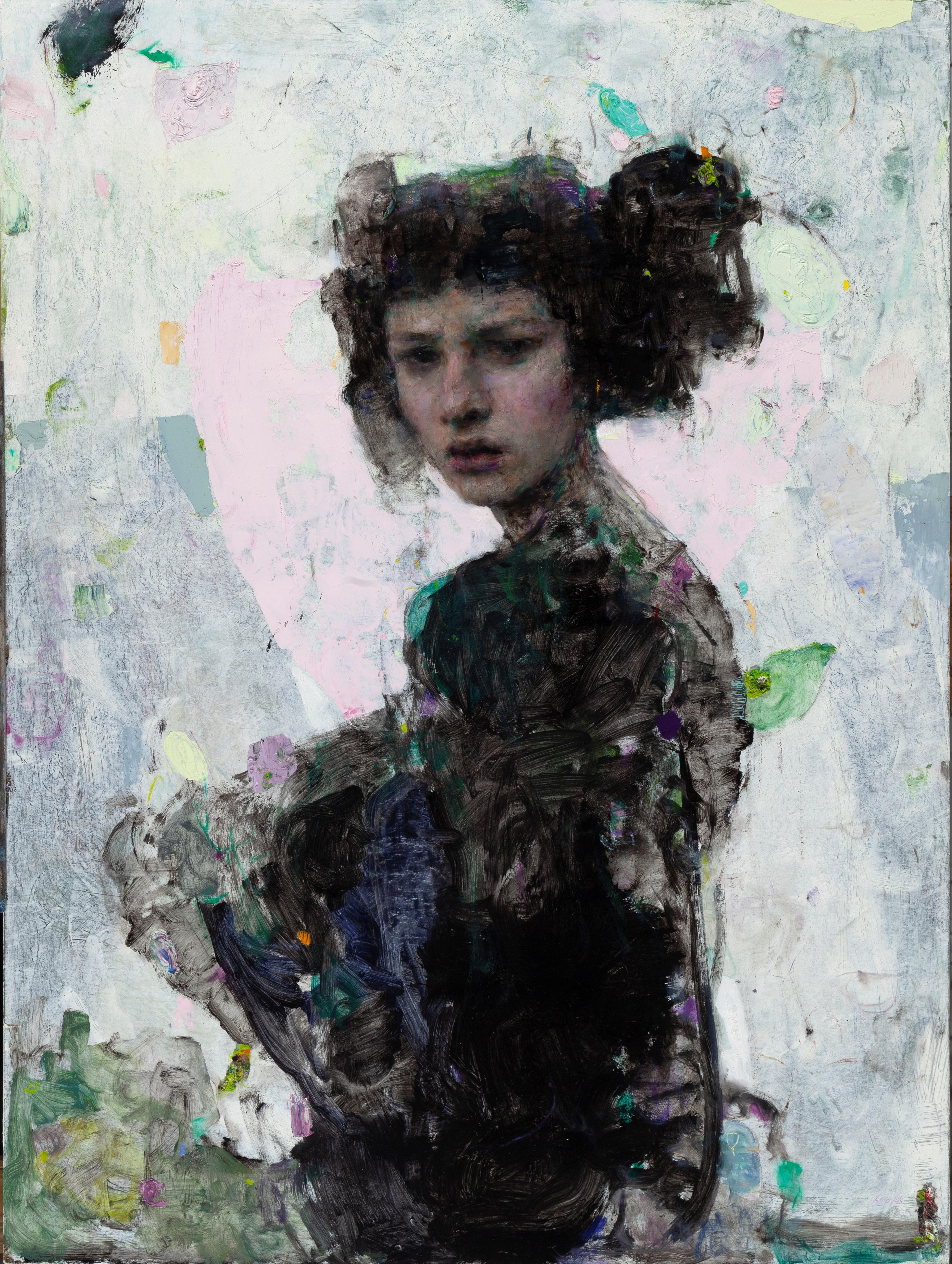 Figurative Painting de Ron Hicks - "Pintura al óleo "Odd Woman In
