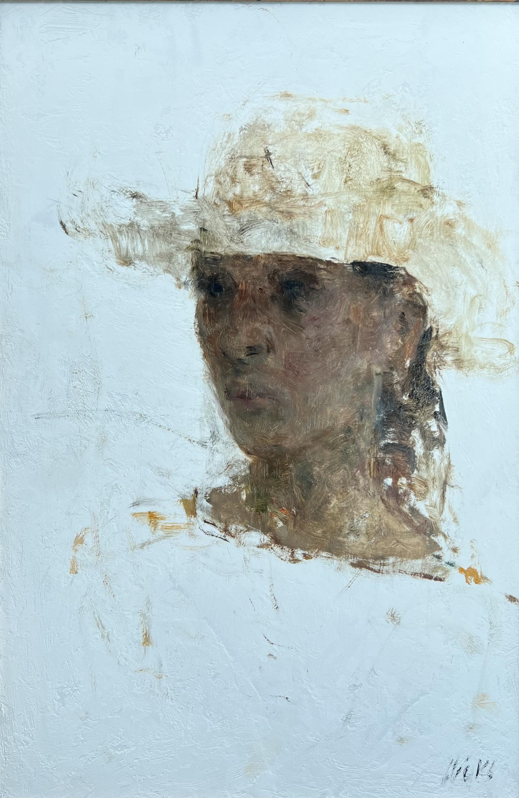 Ron Hicks Portrait Painting – "Studie bei Jan und John" (2025) Original Abstraktes Portrait Ölgemälde