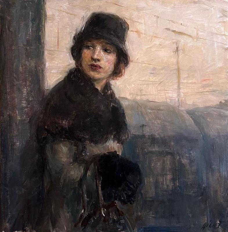 Ron Hicks Portrait Painting - Train to Florence